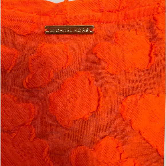 Michael Kors poppy orange ruffle tank size XL - Picture 6 of 8